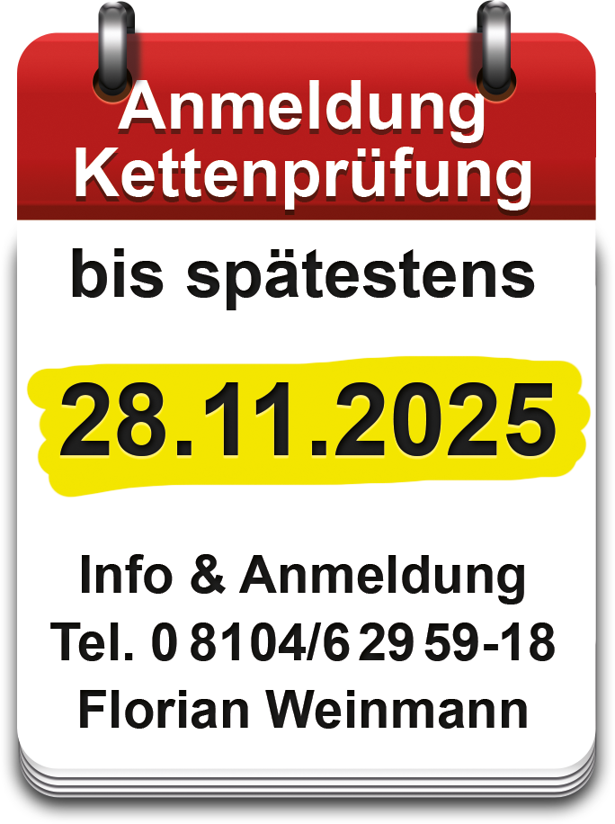 2026 ho Kalender Kettenprüfung